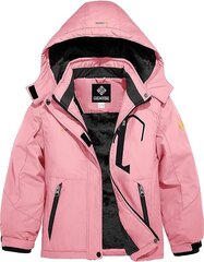 Gemyse vedenpitävä tuulenpitävä lämmin lasten takki, vaaleanpunainen hinta ja tiedot | Tyttöjen takit | hobbyhall.fi