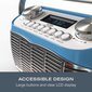 Retro FM/FM-radio Audible Fidelity, 3W, sininen hinta ja tiedot | Radiot | hobbyhall.fi