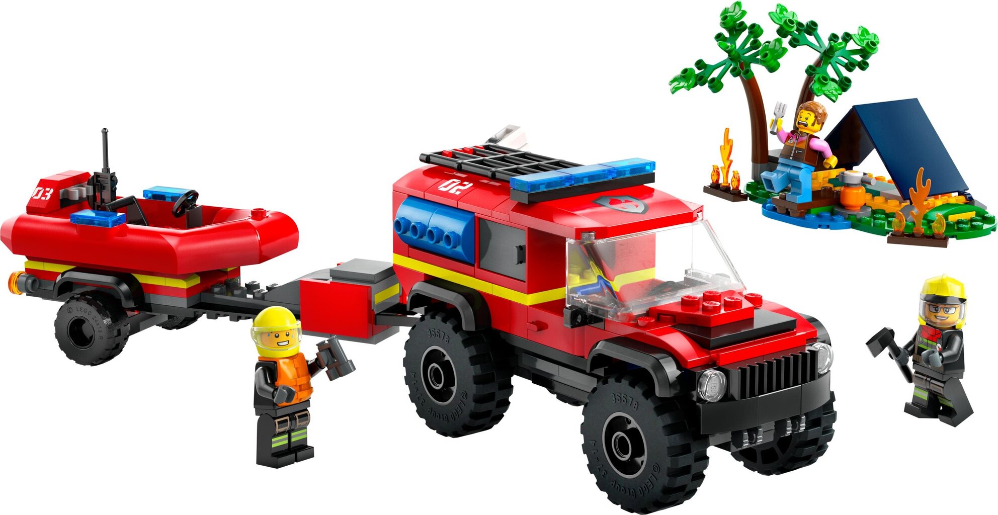 60412 Lego® City 4x4 paloauto ja pelastusvene hinta ja tiedot | LEGOT ja rakennuslelut | hobbyhall.fi