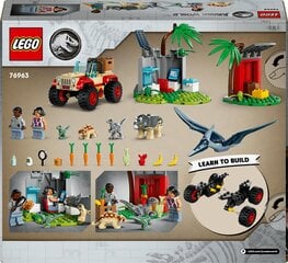 76963 LEGO® Jurassic World Baby Dinosaur Rescue Center dinosaurusten pelastuskeskus hinta ja tiedot | LEGOT ja rakennuslelut | hobbyhall.fi