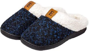 Lämpimät unisex-tossut Euxterpa, musta/sininen hinta ja tiedot | Naisten sandaalit ja tossut | hobbyhall.fi