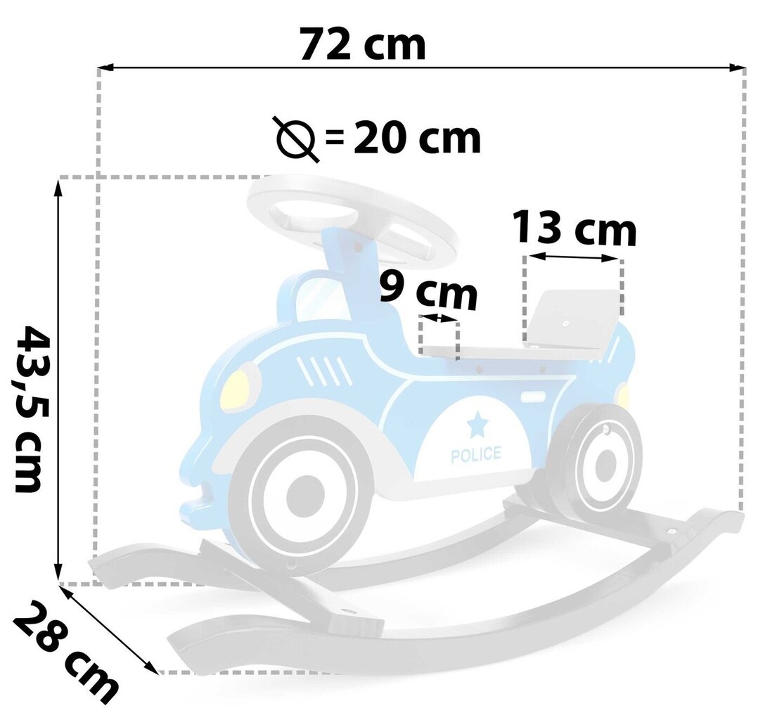 Supama medinė mašinėlė Police Rico Kids hinta ja tiedot | Vauvan lelut | hobbyhall.fi