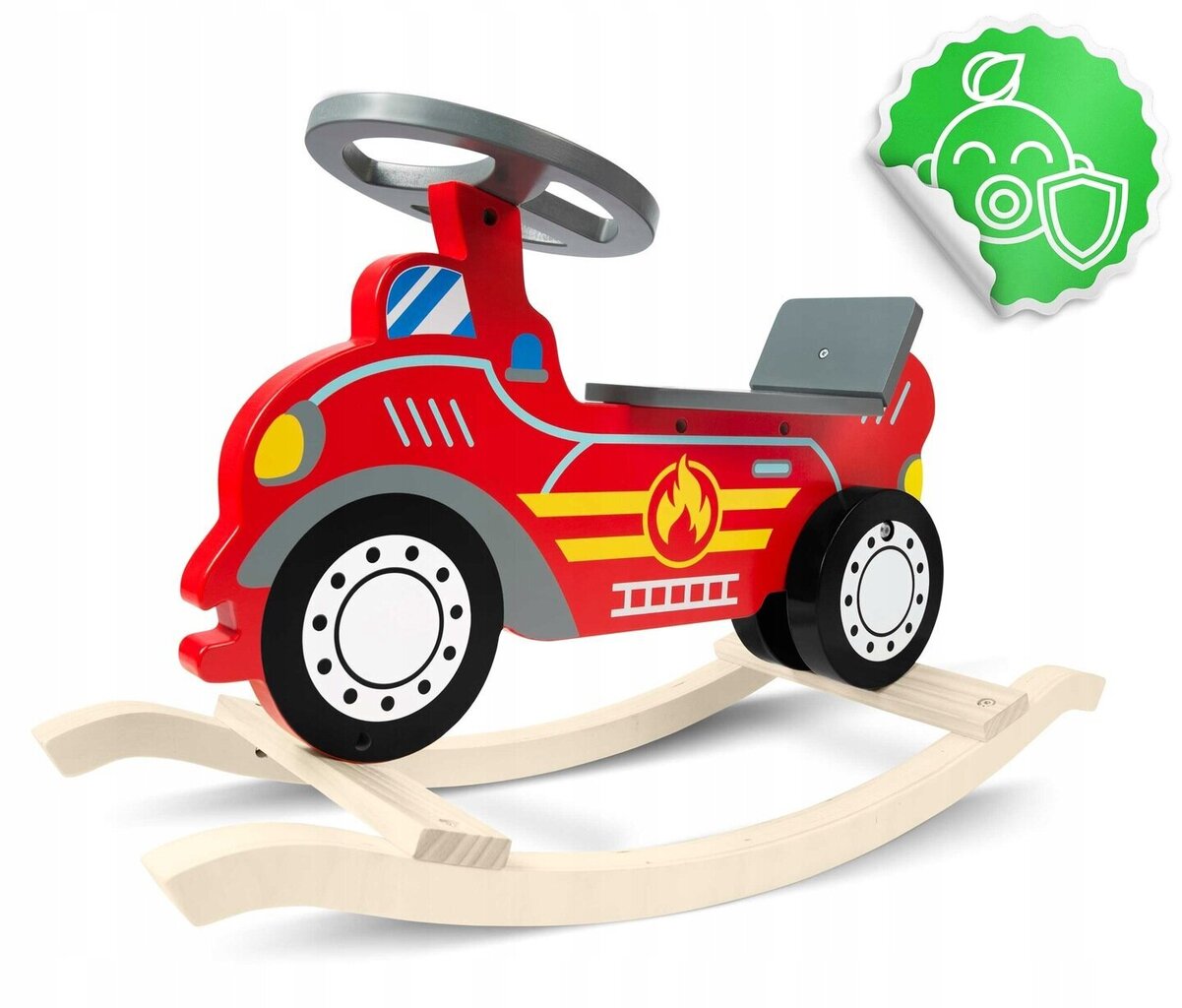 Pyörivä puinen paloauto Rico Kids hinta ja tiedot | Vauvan lelut | hobbyhall.fi