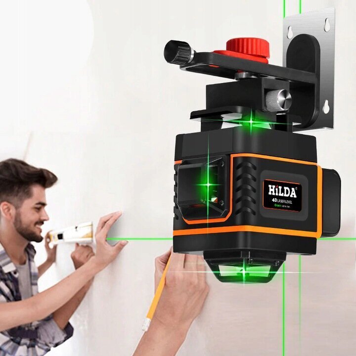 Ristisuorautuva laser Hilda 4DL hinta ja tiedot | Käsityökalut | hobbyhall.fi