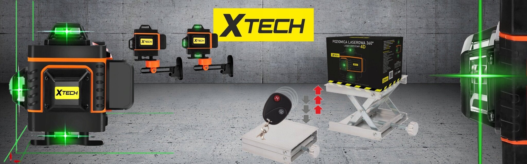 Cross line laser Xtech 25 m hinta ja tiedot | Käsityökalut | hobbyhall.fi