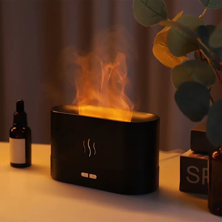 Ilmankostutin liekkiefektillä, Flame Air Diffuser, Ultra-Quiet Cool Mist hinta ja tiedot | Ilmankostuttimet | hobbyhall.fi