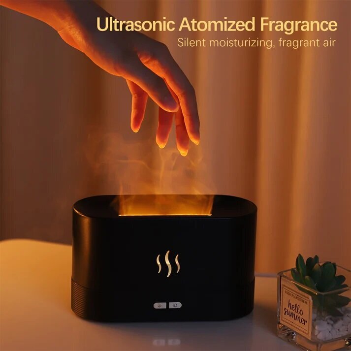 Ilmankostutin liekkiefektillä, Flame Air Diffuser, Ultra-Quiet Cool Mist hinta ja tiedot | Ilmankostuttimet | hobbyhall.fi