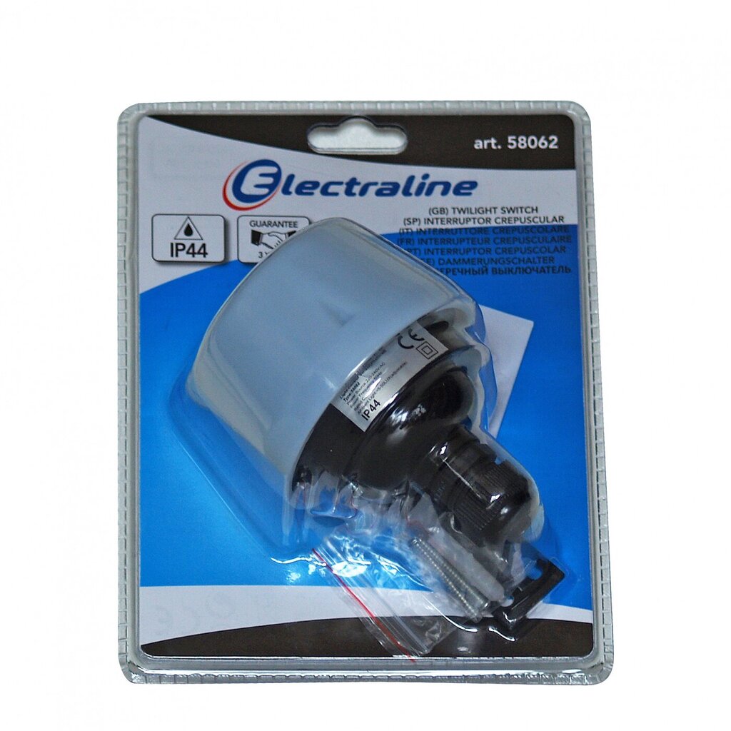 Valokytkin (valoanturi) IP44 ELECTRALINE 58062 hinta ja tiedot | LED-valonauhat | hobbyhall.fi