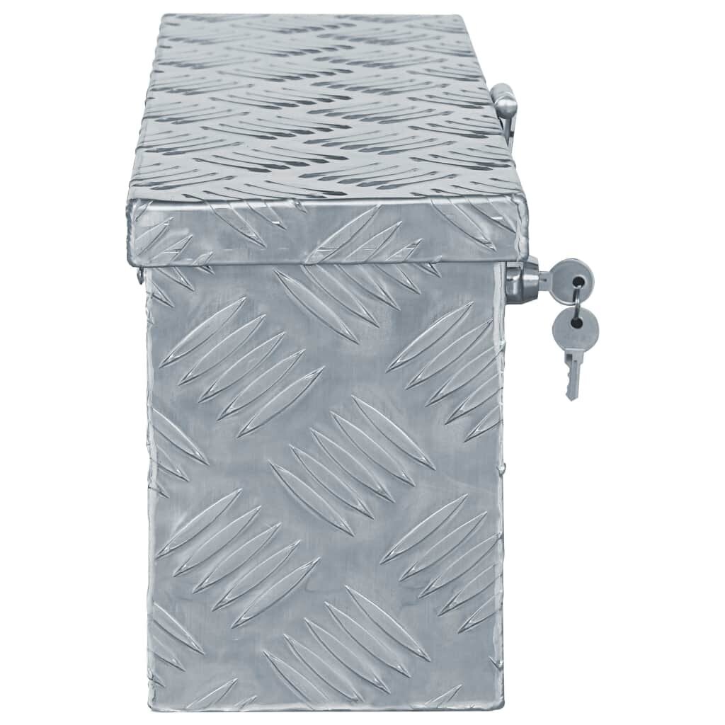 vidaXL Alumiinilaatikko 48,5x14x20 cm hopea hinta ja tiedot | Työkalupakit ja muu työkalujen säilytys | hobbyhall.fi