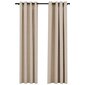 vidaXL Pellavamaiset pimennysverhot renkailla 2 kpl beige 140x225 cm hinta ja tiedot | Verhot | hobbyhall.fi