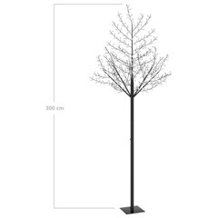 vidaXL Joulukuusi 600 lämpimän valkoista LED-valoa kirsikankukka 300cm hinta ja tiedot | Joulukoristeet | hobbyhall.fi