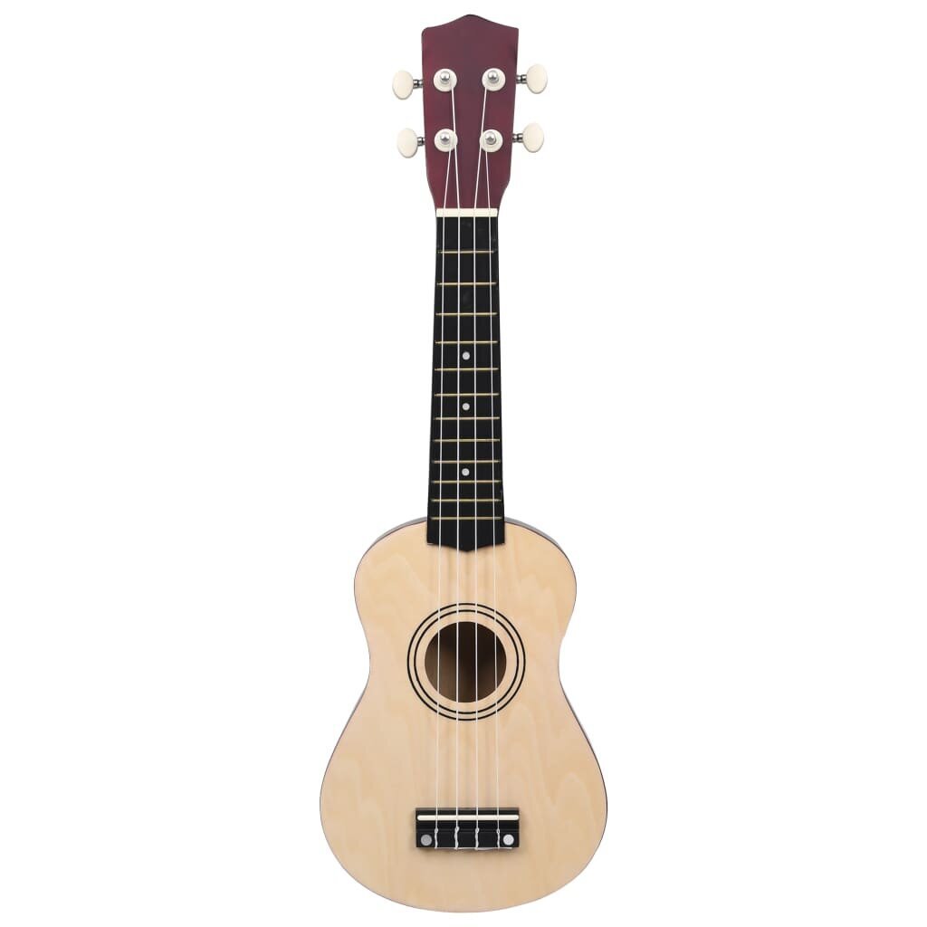 vidaXL Sopraano ukulelesarja laukulla lapsille vaalea puu 21" hinta ja tiedot | Kitarat | hobbyhall.fi