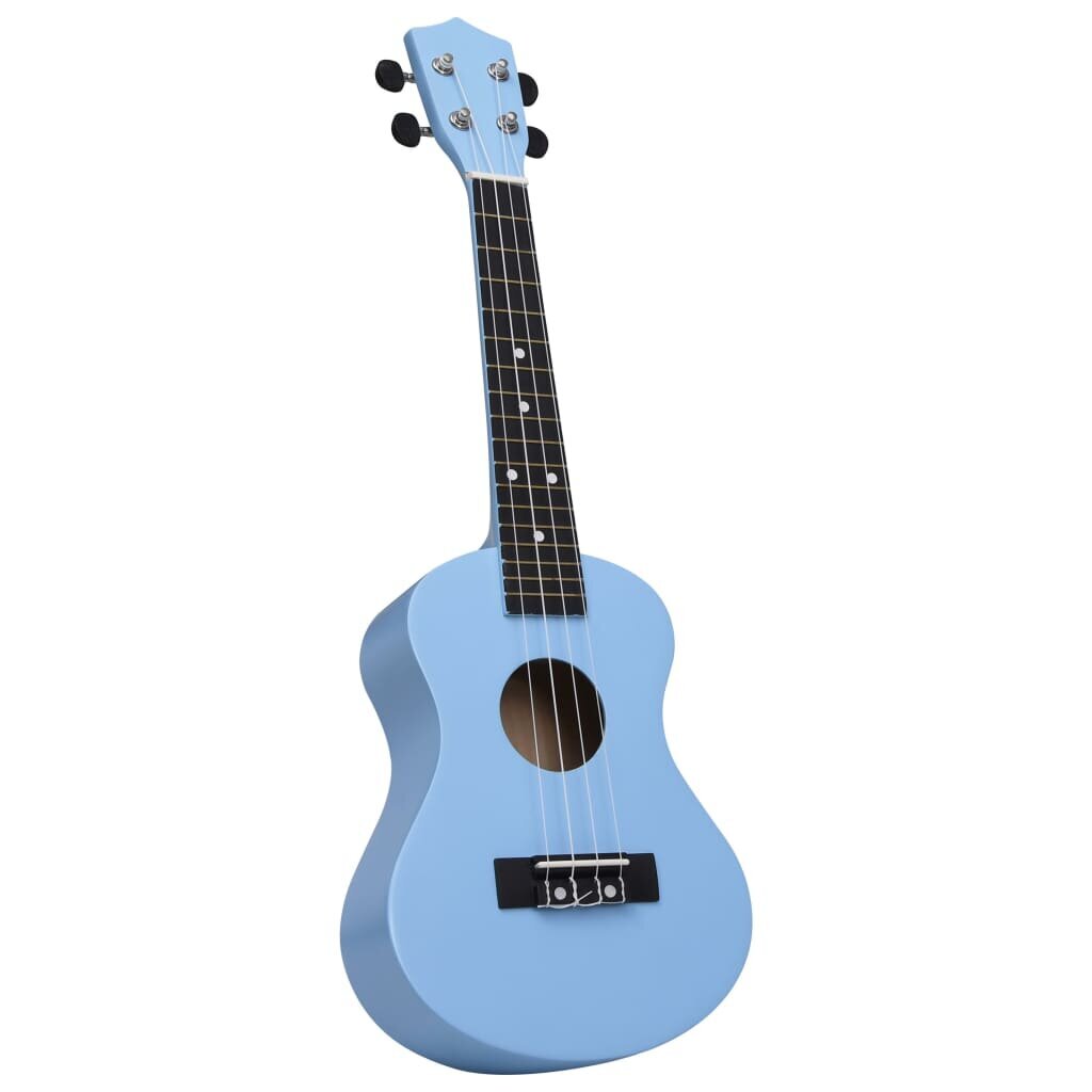 vidaXL Sopraano ukulelesarja laukulla lapsille vaaleansininen 23" hinta ja tiedot | Kitarat | hobbyhall.fi