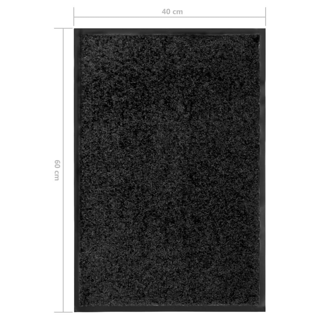 vidaXL Ovimatto pestävä musta 40x60 cm hinta ja tiedot | Ovimatot | hobbyhall.fi
