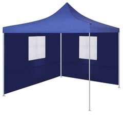 vidaXL kokoontaitettava teltta 2:lla seinällä 3x3 m sininen hinta ja tiedot | Puutarhapaviljongit | hobbyhall.fi