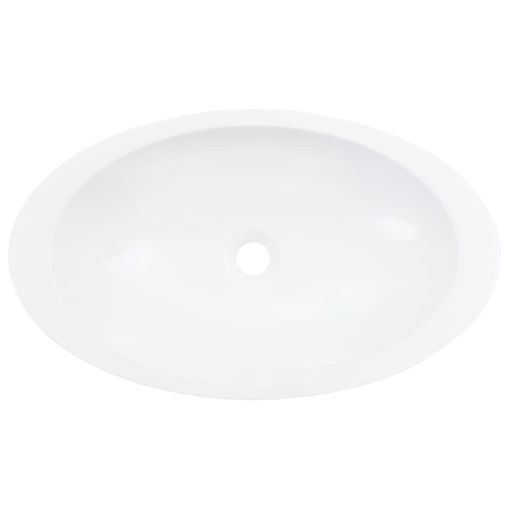 vidaXL Pesuallas 59,3x35,1x10,7 cm mineraali-/marmorivalu valkoinen hinta ja tiedot | Pesualtaat | hobbyhall.fi