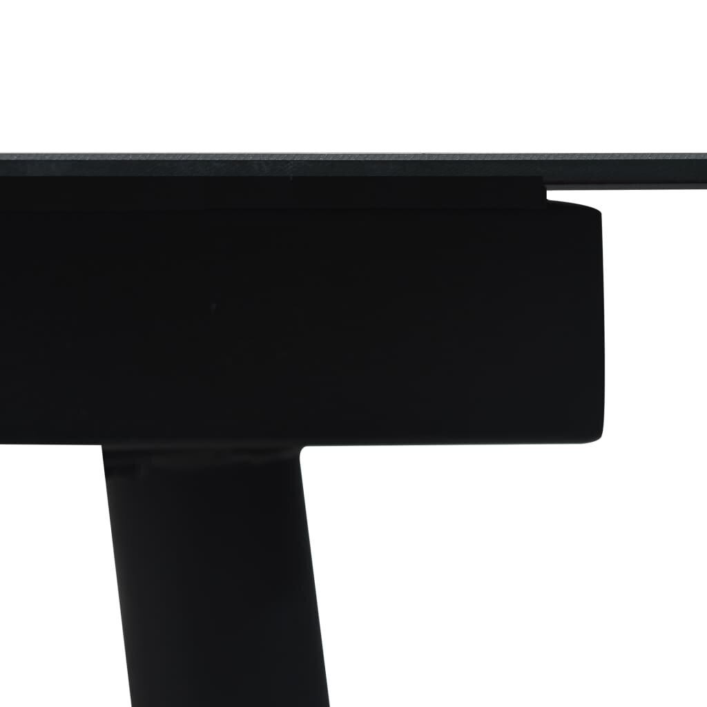 vidaXL Puutarhan ruokapöytä musta 190x90x74 cm teräs ja lasi hinta ja tiedot | Puutarhapöydät | hobbyhall.fi