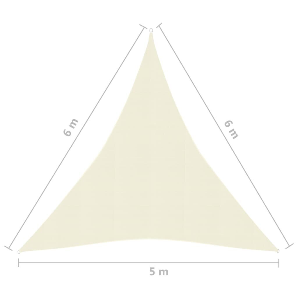 vidaXL Aurinkopurje 160 g/m² kerma 5x6x6 m HDPE hinta ja tiedot | Aurinkovarjot ja markiisit | hobbyhall.fi