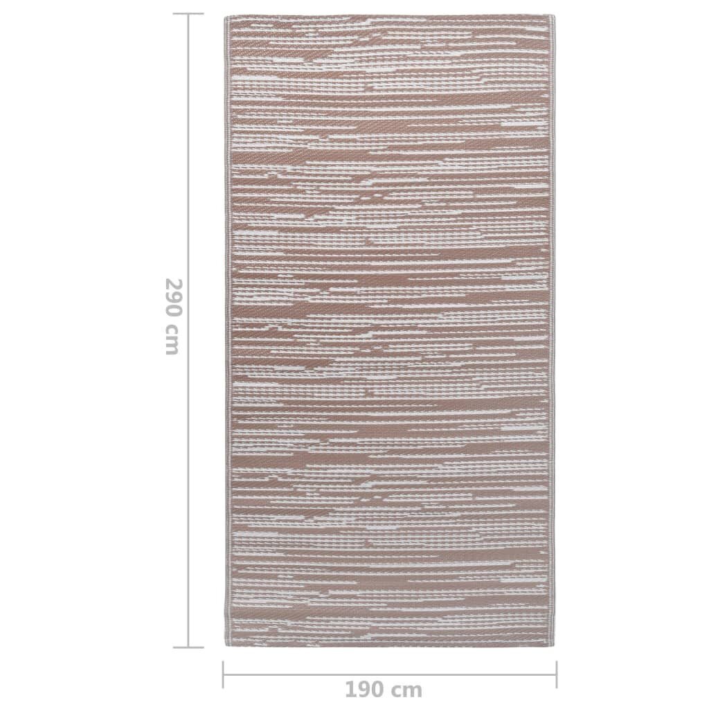 vidaXL Ulkomatto ruskea 190x290 cm PP hinta ja tiedot | Isot matot | hobbyhall.fi