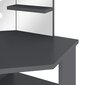 vidaXL Meikkipöytä kulmaan LED-valoilla harmaa 111x54x141,5 cm hinta ja tiedot | Peilipöydät | hobbyhall.fi