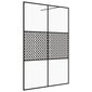 vidaXL Walk-in suihkun seinäke kirkas ESG-lasi 140x195 cm musta hinta ja tiedot | Suihkuseinät ja -ovet | hobbyhall.fi