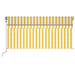 vidaXL Automaattisesti kelautuva markiisi verhoilla 3x2,5 m keltavalk. hinta ja tiedot | Aurinkovarjot ja markiisit | hobbyhall.fi