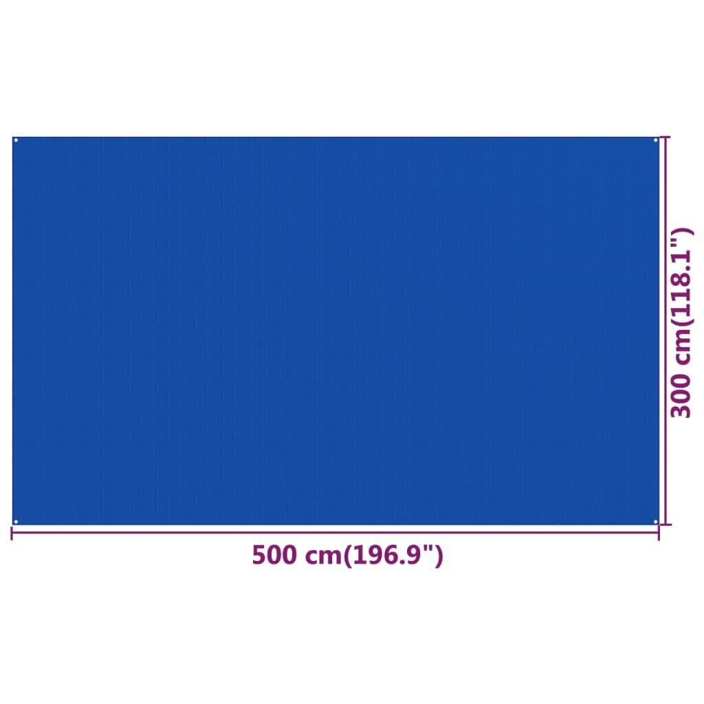 vidaXL Telttamatto 300x500 cm sininen HDPE hinta ja tiedot | Teltat | hobbyhall.fi