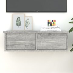 vidaXL TV-seinäkaappi harmaa Sonoma 60x26x18,5 cm tekninen puu hinta ja tiedot | Hyllyt | hobbyhall.fi