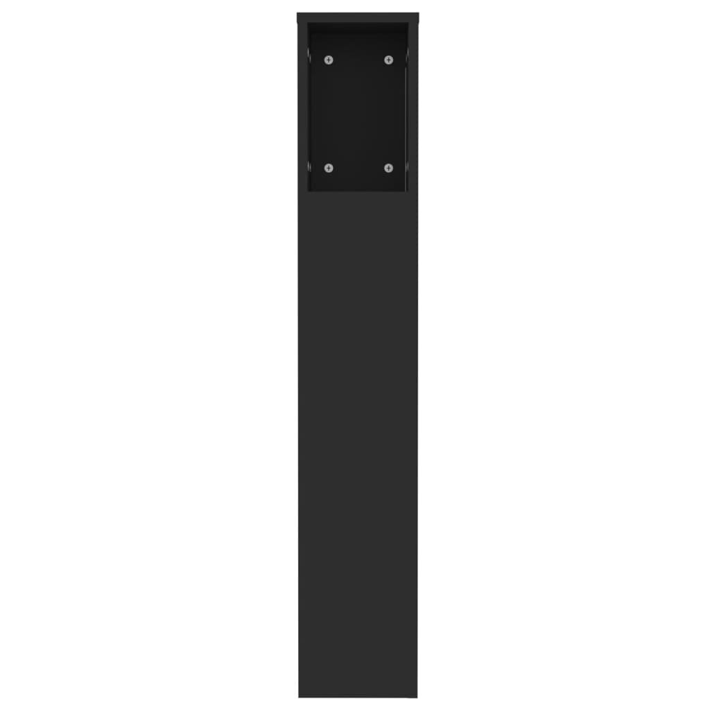 vidaXL Sängynpääty säilytystilalla musta 120x18,5x102,5 cm hinta ja tiedot | Sängyt | hobbyhall.fi