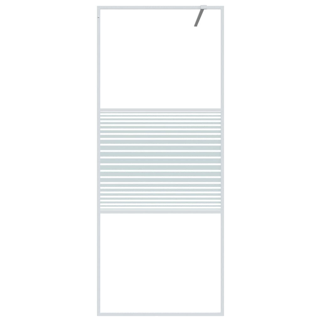 vidaXL Walk-in suihkuseinäke valkoinen 80x195 cm kirkas ESG-lasi hinta ja tiedot | Suihkuseinät ja -ovet | hobbyhall.fi