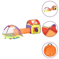 vidaXL Lasten leikkiteltta 250 pallolla monivärinen 338x123x111 cm hinta ja tiedot | Lasten leikkimökit ja -teltat | hobbyhall.fi