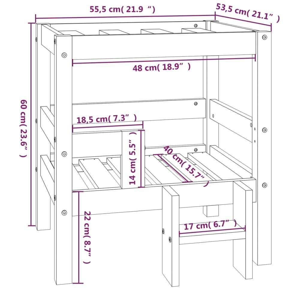 vidaXL Senkki harmaa Sonoma 80x30x60 cm tekninen puu hinta ja tiedot | Olohuoneen kaapit ja lipastot | hobbyhall.fi