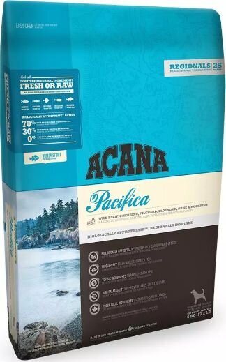 Acana Pacifica Kuivaruoka koirille, 6 kg hinta ja tiedot | Koiran kuivaruoka | hobbyhall.fi