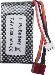 Litiumparisto 7.4V 1800 mAh T-haarukkaliitin WLTOYS hinta ja tiedot | Paristot | hobbyhall.fi