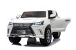 Lexus LX570 sähköinen kaksipaikkainen lastenauto, valkoinen hinta ja tiedot | Lasten sähköautot | hobbyhall.fi