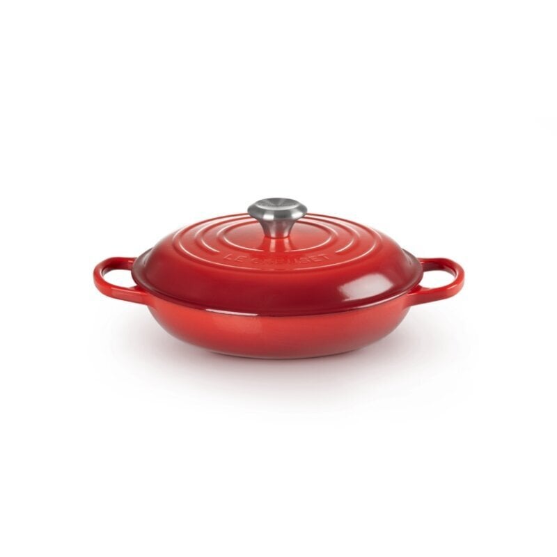 Le Creuset Valurautainen matala kattila 30cm, 3,5L punainen hinta ja tiedot | Kattilat ja painekattilat | hobbyhall.fi