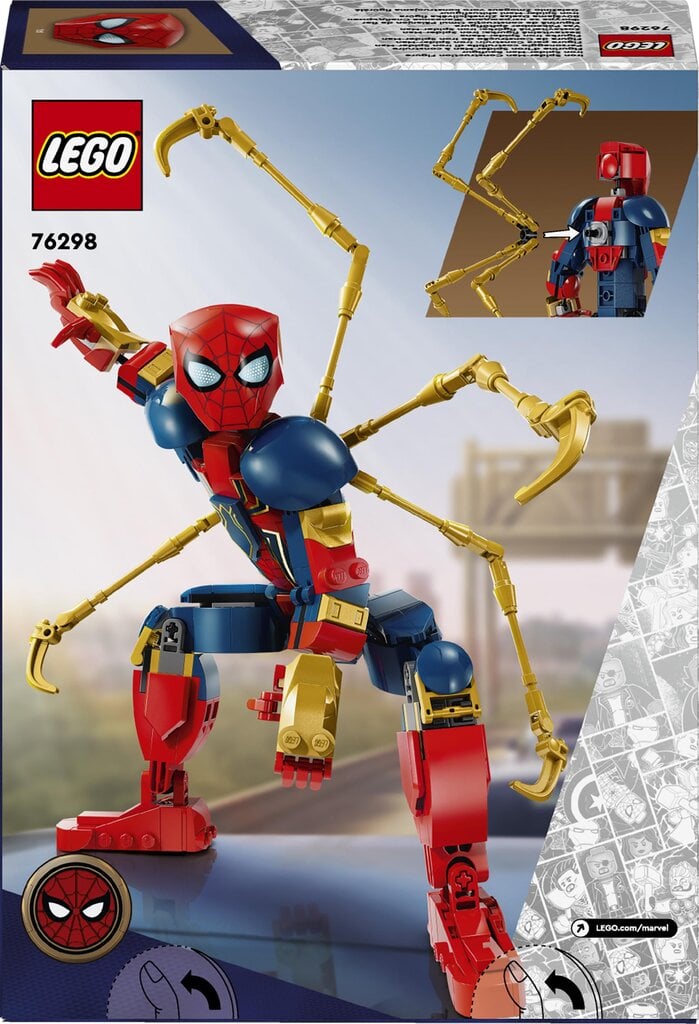 76298 LEGO® Marvel Rakennettava Iron Spider-Man-hahmo hinta ja tiedot | LEGOT ja rakennuslelut | hobbyhall.fi