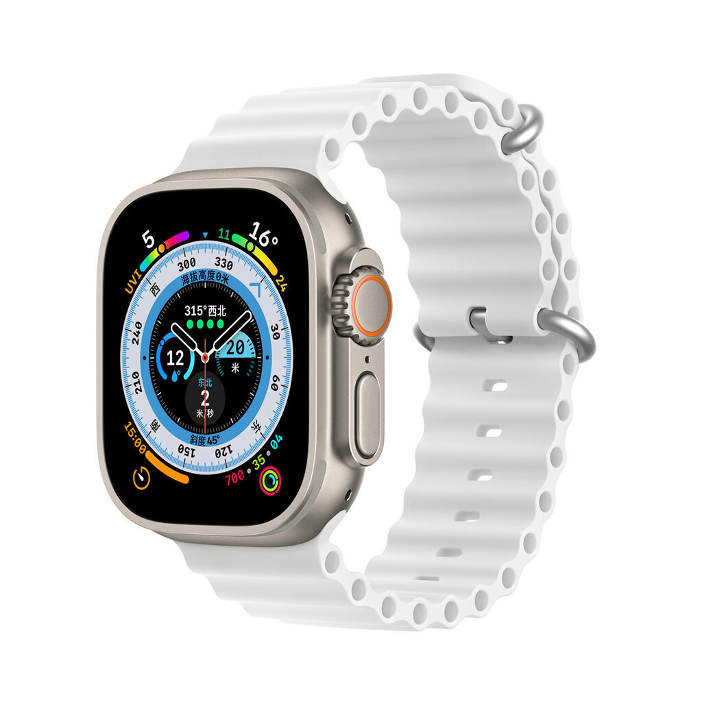 Dux Ducis, Apple Watch 8 / 7 / 6 / 5 / 4 / 3 / 2 / SE (41 / 40 / 38mm), valkoinen hinta ja tiedot | Älykellojen ja aktiivisuusrannekkeiden lisätarvikkeet | hobbyhall.fi