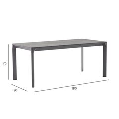 Pöytä CARVES 180x90xH75cm, antrasiitti hinta ja tiedot | Puutarhapöydät | hobbyhall.fi