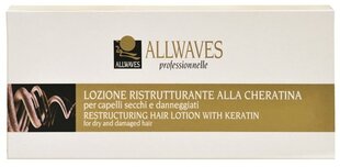 Keratiinia sisältävä korjaava hiusvoide Allwaves 12x10 ml hinta ja tiedot | Naamiot, öljyt ja seerumit | hobbyhall.fi