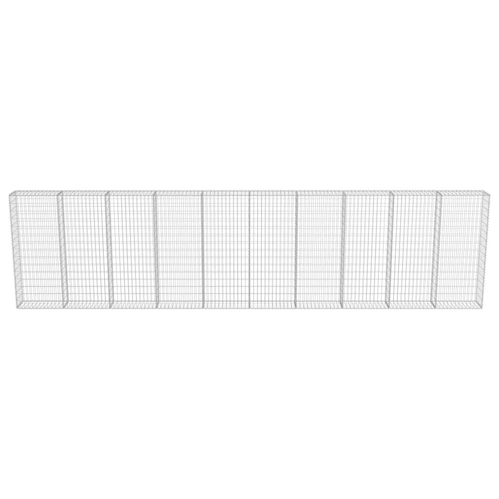 vidaXL Gabion-kivikori kansilla galvanoitu teräs 600x30x150 cm hinta ja tiedot | Aidat ja tarvikkeet | hobbyhall.fi