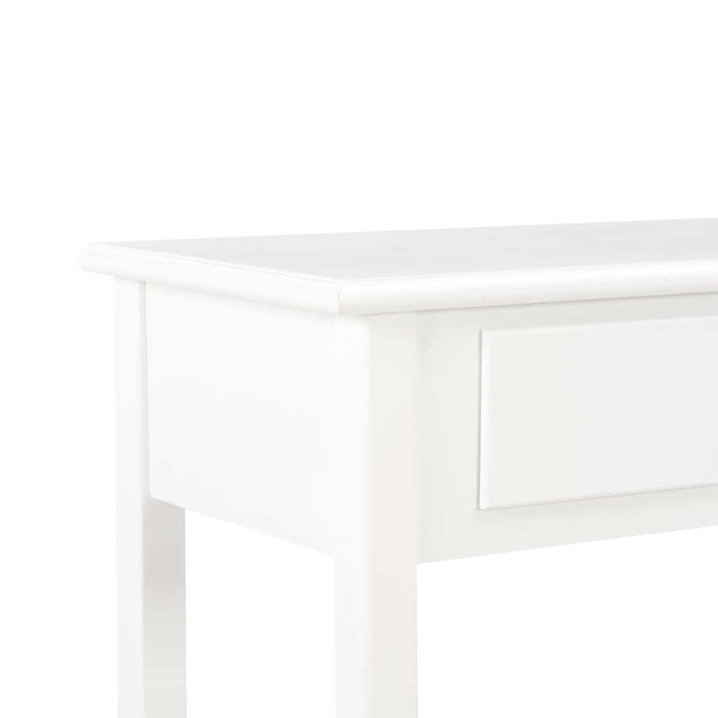 vidaXL Sivupöytä 110x35x80 cm MDF valkoinen hinta ja tiedot | Olohuoneen kaapit ja lipastot | hobbyhall.fi
