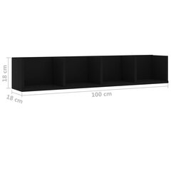 vidaXL CD-seinähylly musta 100x18x18 cm lastulevy hinta ja tiedot | Hyllyt | hobbyhall.fi