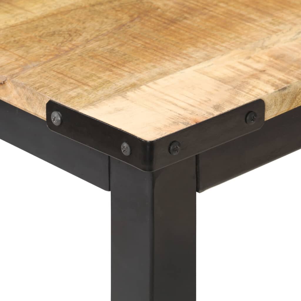 vidaXL Ruokapöytä 140x70x76 cm täysi karkea mangopuu hinta ja tiedot | Ruokapöydät | hobbyhall.fi