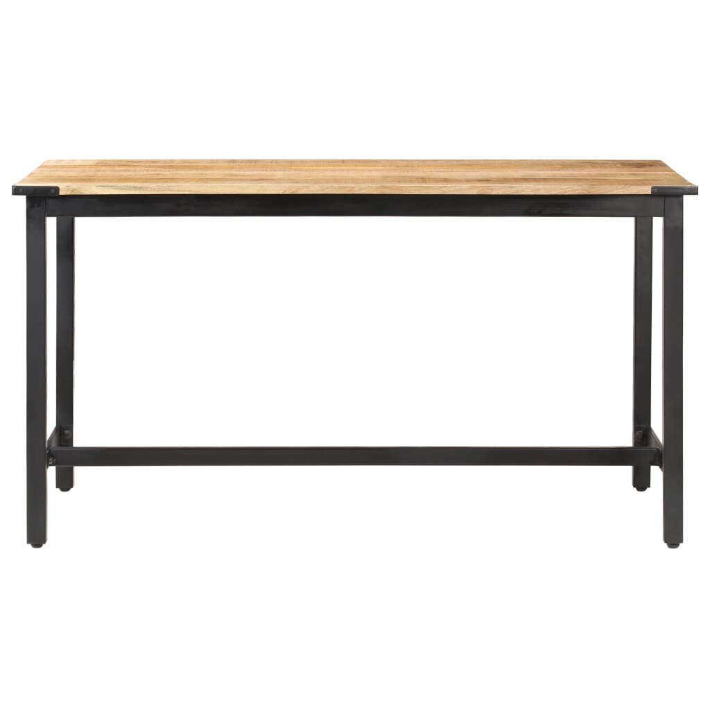 vidaXL Ruokapöytä 140x70x76 cm täysi karkea mangopuu hinta ja tiedot | Ruokapöydät | hobbyhall.fi