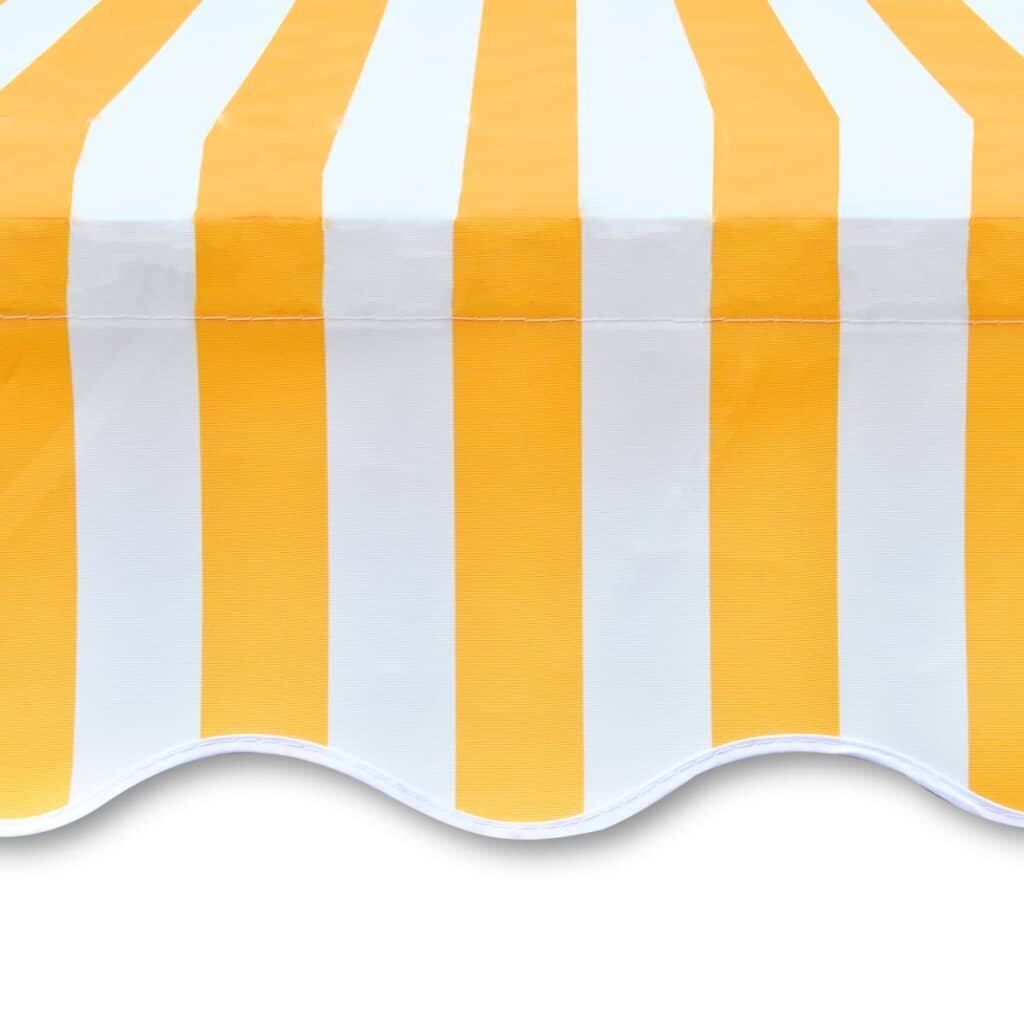 vidaXL Markiisikangas oranssi ja valkoinen 450x300 cm hinta ja tiedot | Aurinkovarjot ja markiisit | hobbyhall.fi