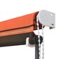 vidaXL Sisäänkelattava markiisi LEDillä 300x150 cm oranssi ja ruskea hinta ja tiedot | Aurinkovarjot ja markiisit | hobbyhall.fi