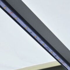 vidaXL Manuaalisesti sisäänkelattava markiisi LEDillä 300x250 cm kerma hinta ja tiedot | Aurinkovarjot ja markiisit | hobbyhall.fi