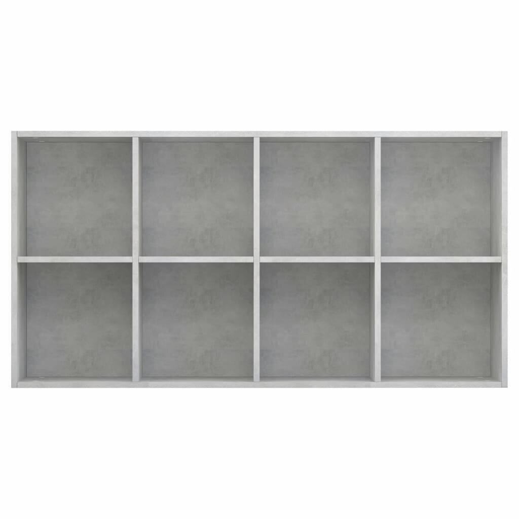 vidaXL Kirjahylly/senkki betoninharmaa 66x30x130 cm lastulevy hinta ja tiedot | Hyllyt | hobbyhall.fi