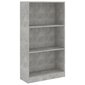 vidaXL 3-tasoinen kirjahylly betoninharmaa 60x24x109 cm tekninen puu hinta ja tiedot | Hyllyt | hobbyhall.fi